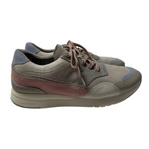 Cole Haan Womens Grand.OS Leather & Suede Sneakers Gray/Pink Size 9B